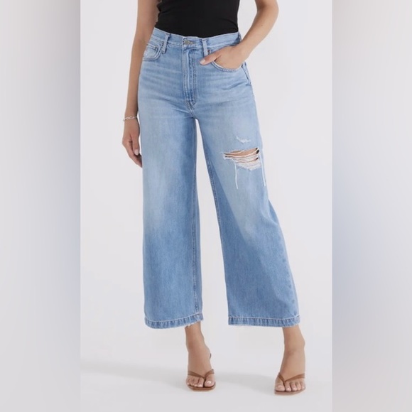 Etica Denim - Etica Devon Wide Leg Crop Desert Breeze Distressed Jeans size 29 NWT